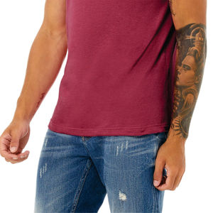 Airlume-Camiseta de manga corta CVC Unisex, Camiseta de algodón peinado y anillo, 52% poliéster, 32, 48% oz, brezo, Raspberry, 4,2 - Product Image 5