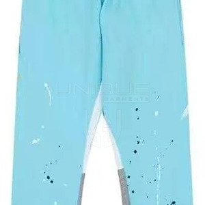 Algodón Poliéster Trending style Hombres Flared Stacked Transpirable Pant Custom Logo Straight Pant - Product Image 3