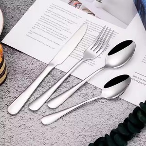 Juego de cubiertos de acero inoxidable decorativos de primera calidad para el hogar, boda, cocina, uso elegante, cubiertos - Product Image 4