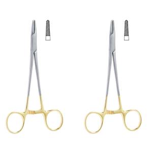 T/C Mayo Hegar porte-aiguille 16cm 6.25 "TC chirurgical dentaire 2 pièces pince de contrôle Koucher pince courbe TC - Product Image 1