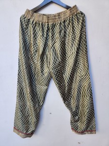 Conjunto de pijama Sari de poliéster ligero para mujer, ropa de dormir hecha a mano con cintura elástica para comodidad elegante para Primavera Verano - Product Image 4