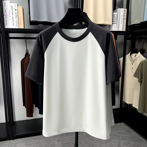 Men's Unisex Casual <b>T</b>-<b>Shirt</b> Custom Printed Logo Solid Pattern Loose Fit Knitted Boy's Size 220g Fabric Weight Blank - Product Image 5