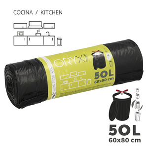 Sacchetti per Rifiuti con Chiusura Facilitata 50 Litri, Rotolo da 10 Sacchetti - Product Image 2