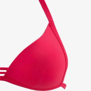 Ensemble de bikini rouge pour femmes, couleur unie, extensible, en spandex, maillot de bain deux pièces, bas de maillot de bain hipster - Product Image 3