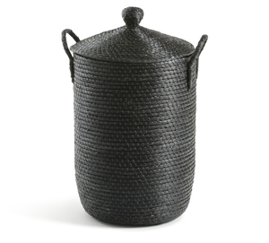 Collection woven Bolga <b>basket</b> Customized Natural Seagrass Hyacinth Round Laundry Storage <b>Basket</b> Organizer with lid handles - Product Image 6