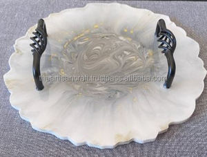 ถาดเรซิ่นทรงกลมสำหรับตกแต่งบ้านสุดหรูงานฝีมือสุดหรู - Product Image 5