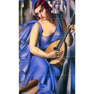 Art Déco Céramique Murale #440 Peintures Murales pour Bain Carrelage Dosseret Elégant Élément Décoratif pour Salle de Bains - Product Image 1