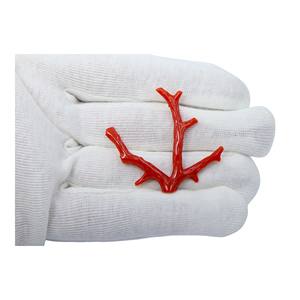 ปะการังแดงแบบอิตาลีทำจากหินอัญมณีธรรมชาติหินปะการังทะเลเมดิเตอร์เรเนียนขัดเงาเรียบเครื่องประดับจี้ปะการังทะเลเมดิเตอร์เรเนียน - Product Image 2