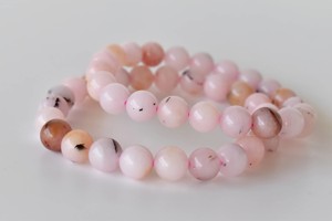 Wholesale Premium Natural Pink Color Pink <b>Opal</b> 8mm Healing Crystal Beaded <b>Bracelet</b> for Meditation Jewelry - Product Image 2