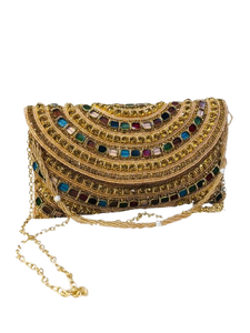 Ethnic Pattern Evening <b>Clutch</b> Bag Silky Leather Straw for <b>Weddings</b> Parties Daily Use Elegant Silk Evening Bags for Special - Product Image 3