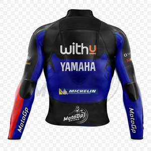 Andrea Dovizioso Ramaha motocicleta cuero de vaca/canguro cuero pista montar/carreras hecho a medida joroba hombres Biker chaqueta CE armaduras - Product Image 2