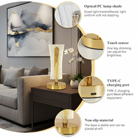 Lampe de bureau papillon de style nordique de luxe, base dorée, LED, veilleuse décorative, éclairage élégant pour chambre à coucher, chevet, décoration pour la maison et l'hôtel