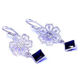 Party Wear Pendiente de hoja de tanzanita de Plata de Ley 925 - Product Image 2