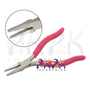 Alicates de punta plana de 125mm, asas de espuma mate de resorte liso para fabricación de joyas, manualidades DIY, envoltura de alambre, circlip de pesca - Product Image 1