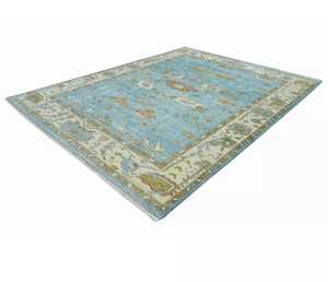 Alfombra Oushak turca tradicional hecha a mano 9x12 Color apagado antiguo Tamaño y color personalizables para picnics - Product Image 5