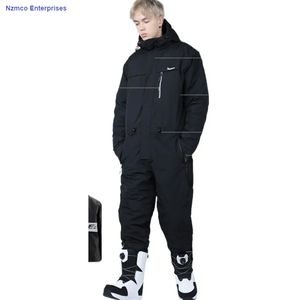 Combinaison thermique une pièce pour hommes et femmes Ski Snowboard extérieur imperméable coupe-vent respirant fermeture à glissière conception imprimée - Product Image 4