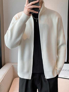<b>Men's</b> Crewneck Pullover Waffle Textured Long Sleeve Knitted <b>Sweater</b> Breathable Casual Ribbed Design Plus Size <b>Mens</b> <b>Sweater</b> - Product Image 4