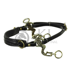 Boucles rembourrées en cuir véritable personnalisables et ajustables, style Kaupre Cavemore, sans mèche, produit équestre marron noir - Product Image 2