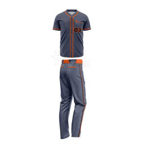 Manches courtes nouveauté vêtements de sport 100% Polyester tissu Baseball uniforme meilleur prix Baseball uniforme - Product Image 2