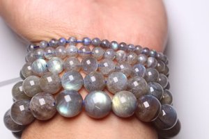 Women's Adjustable 6 MM Labradorite <b>Gemstone</b> <b>Bracelet</b> Natural Strands Pearl Ball Shape Summer Accessory Factory Direct Gift - Product Image 5