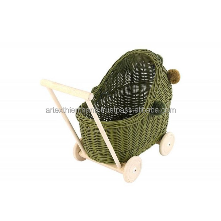 Baby-Puppenwagen aus Weide, Buggy-Kinderwagen, Rattan-Puppenwagen mit  Rdern, Kinderzimmer-Dekoration, Retro-Geflochtener Kleinkind-Trger|  Alibaba.com