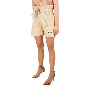 Short en cuir de qualité supérieure pour femmes Style Streetwear confortable respirant matériau PU taille haute bas d'été - Product Image 1