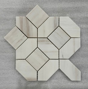 Mosaico de Mármol Blanco Eclipse, Cuadrado, Pulido, 8mm de Grosor, Resistente al Agua, Ecológico, 5 Años de Garantía, para Paredes Interiores Modernas - Product Image 3