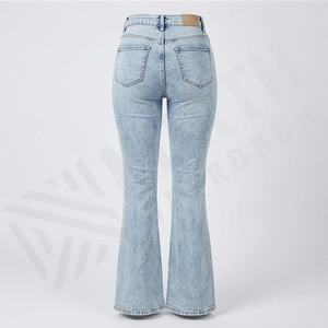 Nouveautés populaires : Pantalons en jean pour femmes européennes et américaines, coupe slim, taille haute, évasés, respirants, mode streetwear - Product Image 2