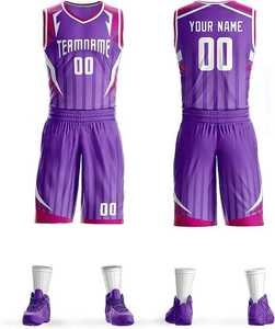 Nom personnalisé et numéro réversible Jersey Shorts ensemble jeunesse basket-ball uniforme pour garçons formation vêtements de sport pour hommes - Product Image 1