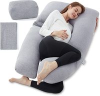 Coussin de grossesse et de maternité en forme de U, avec support dorsal, extension détachable, mémoire de forme, antistatique, certifié OEKO-TEX, pour tout le corps