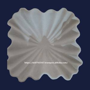 Bol en marbre de pierre Makrana blanc pur luxueux pour dessus de table et décoration de la maison pour cadeaux, affaires et promotions - Product Image 4