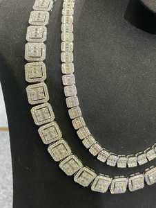 Cadena cubana de Plata de Ley 925 con corte de Baguette, Diamante de moissanita magnífico, joyería de eslabones de Hip Hop, cadenas finas - Product Image 3