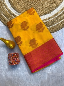 Saree indien en soie douce de créateur de Style Banarsi avec chemisier fantaisie vêtements de fête de mariée exclusifs vêtements de sari ethniques pour femmes les plus vendus - Product Image 4