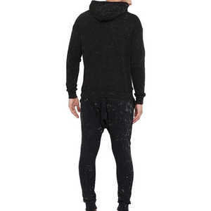 Chándal de Algodón Puro para Hombre, Ropa de Entrenamiento Vintage, Conjunto de 2 Piezas con Logo, Serigrafía, Lavado Ácido, Chándal para Hombre - Product Image 5