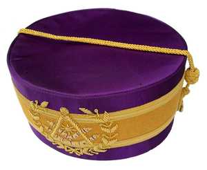 Corona de la Regalia Masónica del 33º Grado del Rito Escocés, Blanca con Bordado a Mano - Product Image 3