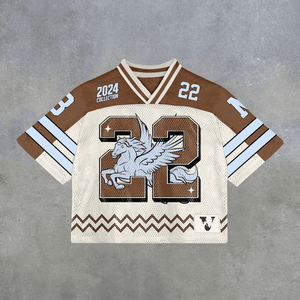 Custom Man Cropped Oversized Vintage Streetwear Sports <b>Retro</b> American Boxy Mesh T-Shirt Soccer <b>Football</b> Mesh Jersey for Men 2025 - Product Image 4