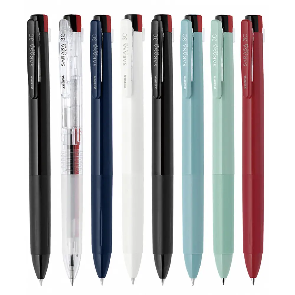 Ballpoint pen ZEBRA SARASA CLIP 3C 0.4 0.5 mm 3-color gel pen ballpoint pen Japanese textured stationery