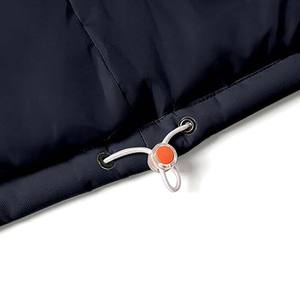 Chaqueta de Invierno Acolchada con Capucha, Resistente al Viento, Brillante, de Lona, con Logotipo Frontal, para Hombre - Product Image 4