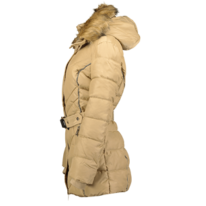 Customized Adjustable Waist <b>Women</b> Elastic Cuffs <b>Winter</b> Parka Zipper Jacket Soft Fur Hooded Insulated Jacket With Custom Patches - Product Image 5