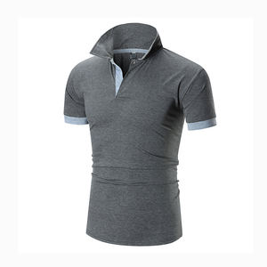 Polo de manga corta personalizado para hombre, Jersey sólido de secado rápido, tejido transpirable de talla grande, logotipo personalizado, estampado bordado - Product Image 4