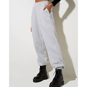 Pantalon de survêtement graphique Hiphop Streetwear pour femmes taille élastique décoration en dentelle pantalon de survêtement ample avec poches chaudes d'hiver - Product Image 3