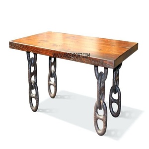 Brown and Black Color <b>Wheels</b> Wooden Cart Table Decoration Fancy Antique Simple Design Decorating Cart Table Supplies - Product Image 3