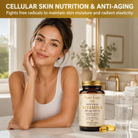 Vitamin E Alami 268 mg 400 IU Softgel D-Alpha Tocopherol Campuran Tocopherol Antioksidan 100 Softgel OEM Label Pribadi