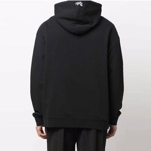 Acid Wash Hoodie Distressed French Terry Vintage Gris Coton Tissu Lourd Surdimensionné À Capuche Brodé - Product Image 4