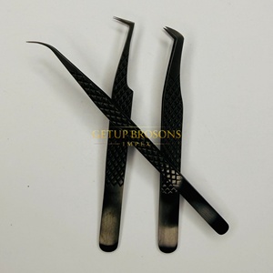 ชุดแหนบต่อขนตาแบล็คพลาสมา สำหรับต่อขนตาแบบวอลลุ่ม แยกเส้นขนตาอย่างมืออาชีพ ทำจากสแตนเลสสตีล แหนบความแม่นยำสูง - Product Image 5