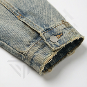 Chaqueta Vaquera de Mezclilla para Hombre, Manga Larga, Lavada, con Botones, Reversible, Estilo Vintage, Ajustada, Informal - Product Image 6