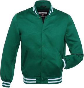 High Quality Satin <b>Baseball</b> <b>Bomber</b> <b>Jackets</b> with Stand Collar and Lining Customizable Design Wholesale for Winter Season - Product Image 5