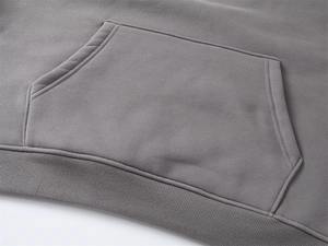 Blanc coupe régulière pull à capuche 250g polaire hiver brodé poche goutte épaule à capuche ensemble pour hommes femmes 2025 - Product Image 3