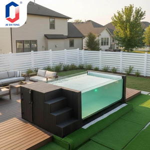 Piscina Exterior de Lujo Ecológica y Duradera con Borde Infinito, Brasero Integrado y Diseño Apto para Niños - Product Image 3
