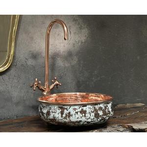 Fregadero de Cocina Cuadrado Individual de Lujo Moderno con Diseño Impreso, Fácil de Limpiar, con Frente de Cobre - Product Image 1